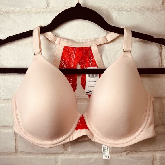 NWT Soma Embraceable Geo Lace
Racerback Underwire Bra 34 DD Porcelain #0632 - Picture 1 of 12